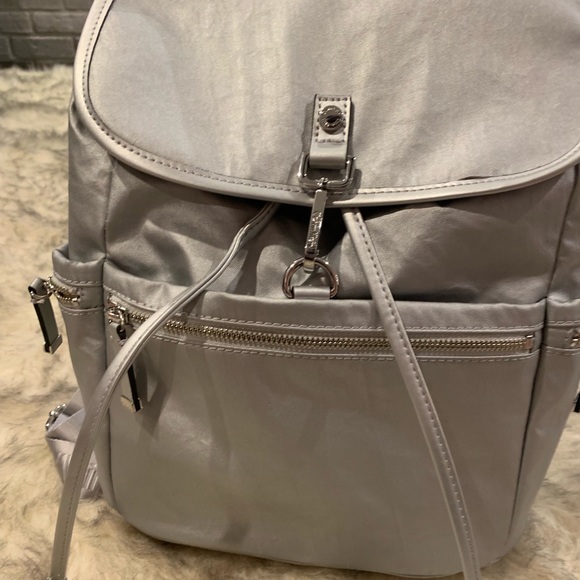 calvin klein backpack silver